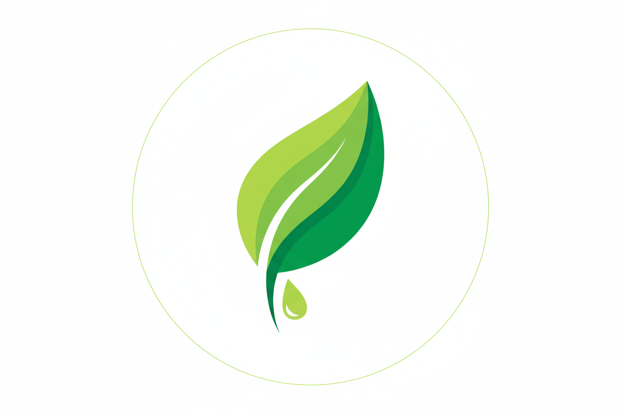 leaf icon to depict safety and clean product